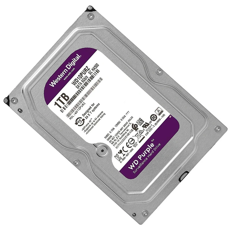 HD Western Digital 1TB WD Purple SATA 3 5400RPM 3.5 SATA 6Gb WD10PURZ - Imagem 2