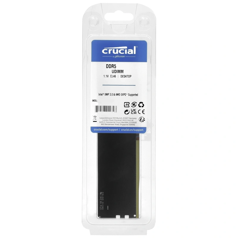 Memória RAM Crucial DDR5 32GB 5600MHz - CT32G56C46U5 UDIMM CL46 - Imagem 3