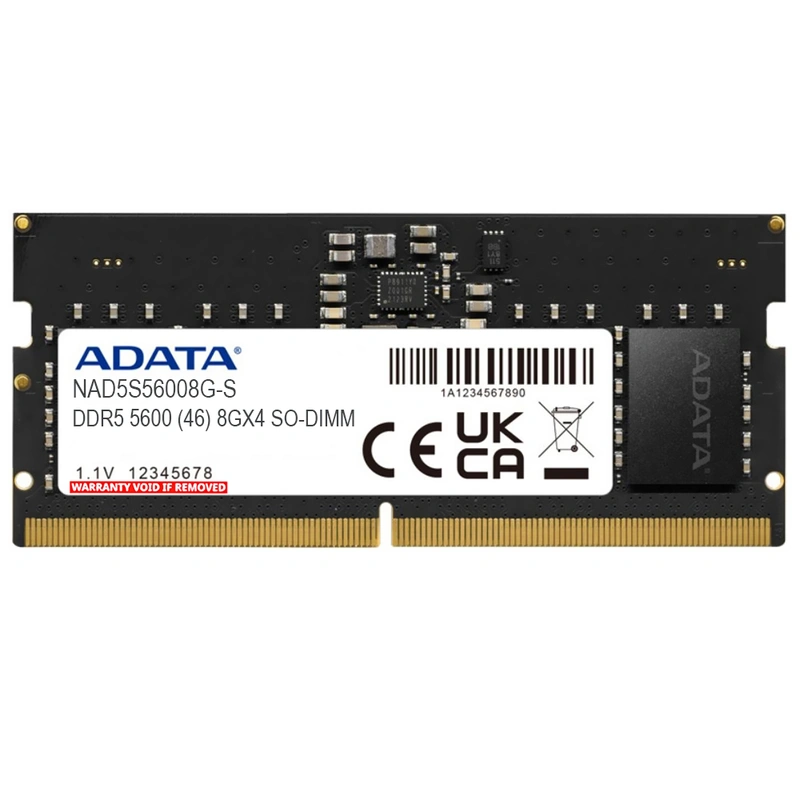 Memória RAM para Notebook ADATA DDR5 8GB 5600MHz - AD5S56008G-S SODIMM
