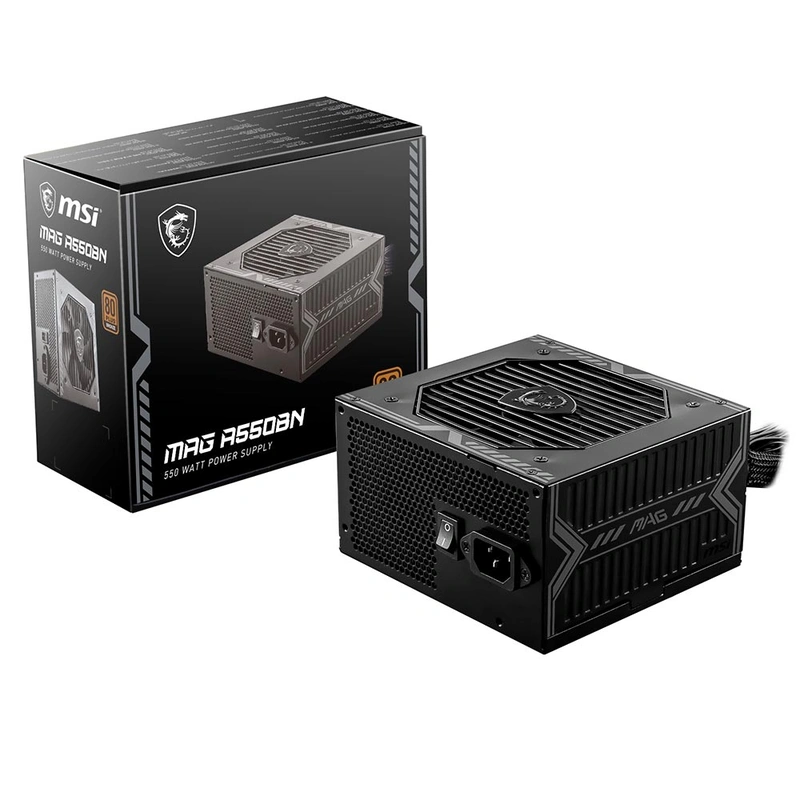 Fonte de Alimentação MSI MAG A550BN ATX Não Modular 80 Plus Bronze 550W