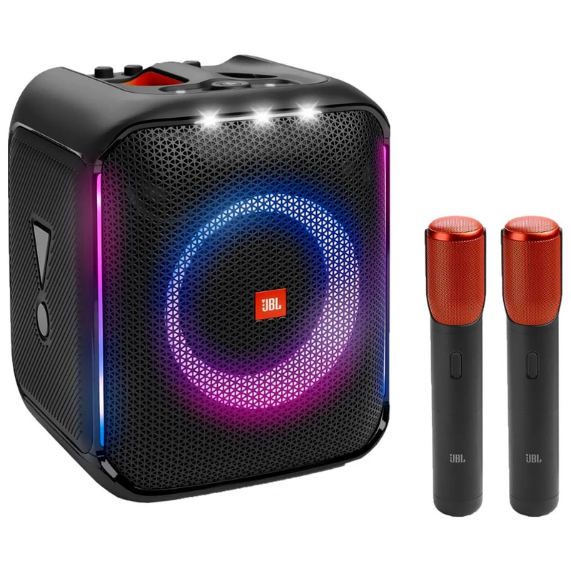Caixa de Som JBL PartyBox Encore Essential - Preto + 2 Microfone 100W Bluetooth