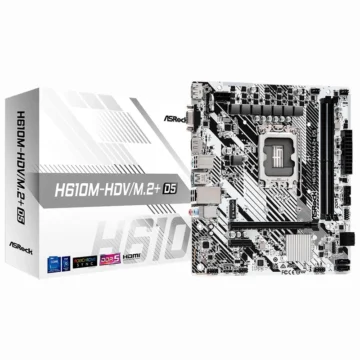 Placa Mãe ASRock H610M-HDVM.2+ D5 Socket LGA 1700 VGA DDR5 Intel H610 Micro ATX