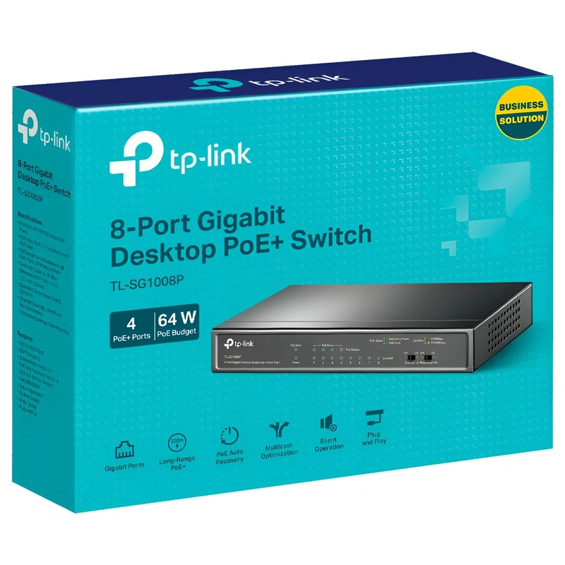 Hub Switch Tp-link TL-SG1008P 8 Portas Poe - 101001000Mbps - Imagem 3