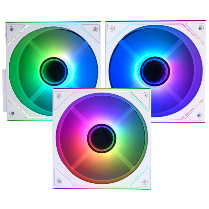 Cooler para Gabinete Thermalright TL-M12QRW-S X3 Reverse AirFlow ARGB - Branco (Kit com 3)