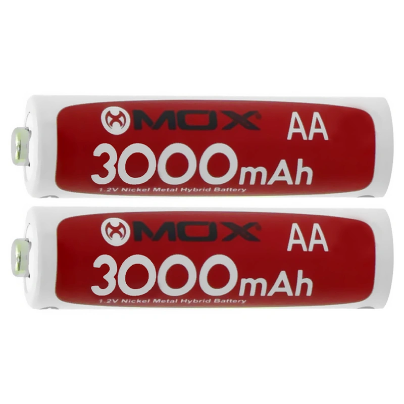 Pilha Recarregável Mox MOB2AA30 3000MAH AA - Kit com 2 - Imagem 2