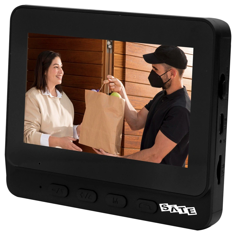 Vídeo Porteiro Satellite A-DB24 Smart Home Tela 4.3 Smart Home A-DB24 Preto - Imagem 2