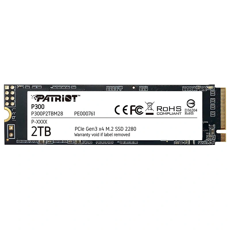SSD Patriot M.2 2TB P300 NVMe - P300P2TBM28 PCIe Gen 3 x 4