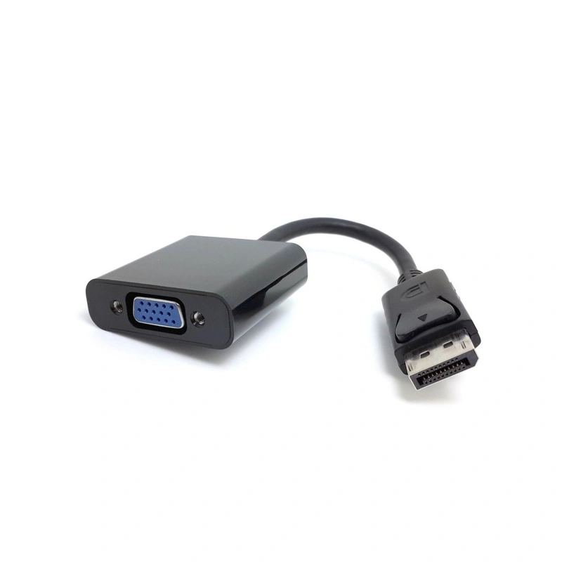 Cabo Adaptador Display Port para VGA Adaptador DisplayPort a VGA Preto
