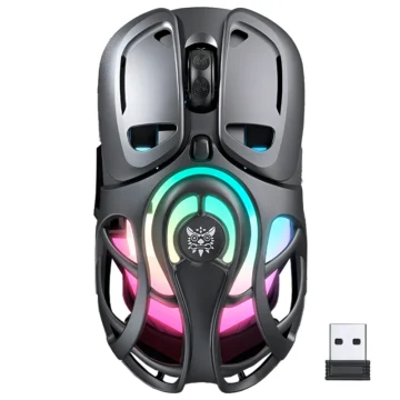 Mouse Gamer Onikuma DM02 Wireless Bluetooth RGB - Cinza USB-C