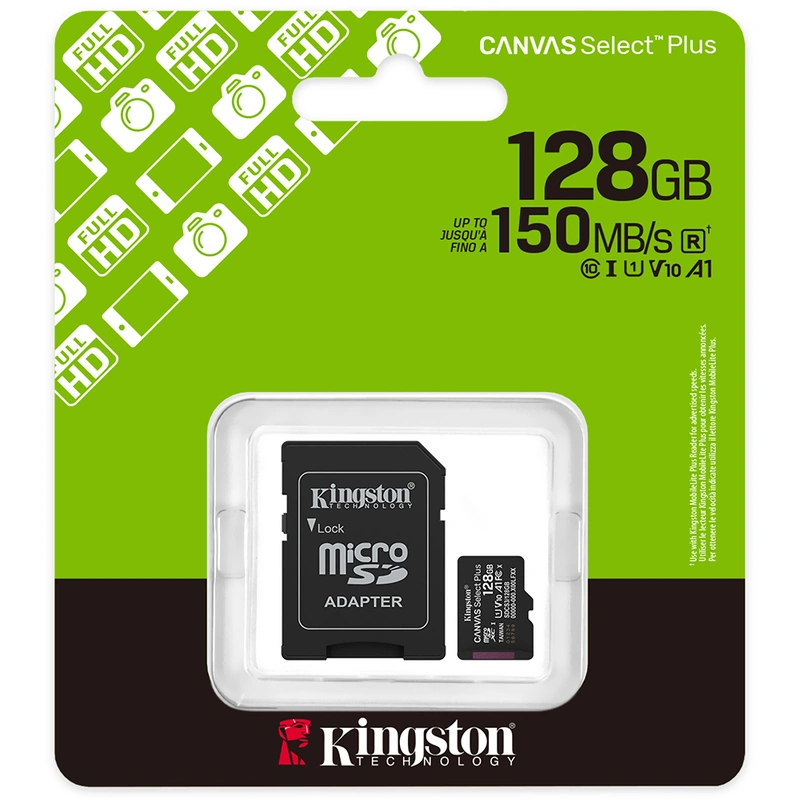 Cartão de Memória Micro SD Kingston Canvas Select Plus C10 U1 V10 A1 128GB - SDCS3128GB - Imagem 3