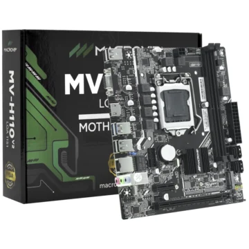 Placa Mãe Macrovip MV-H110V2 Socket LGA 1151 VGA DDR4 Intel H110 Micro ATX