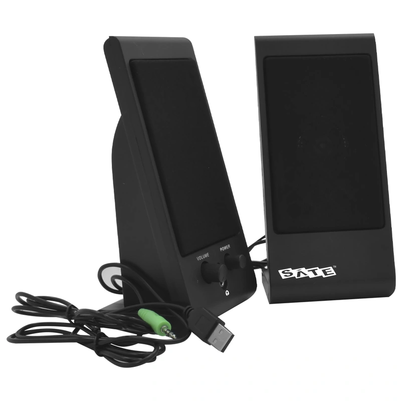 Caixa de Som Satellite AS-677U USB - Preto 2w Com fio - Imagem 2