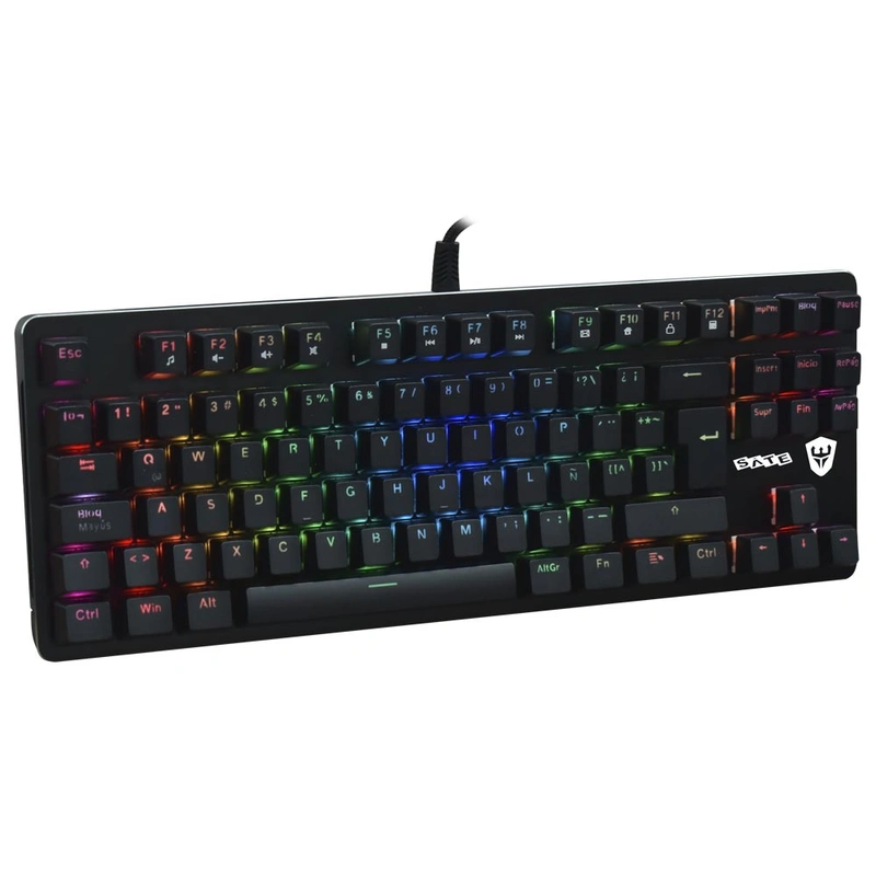 Teclado Gamer Mecânico Satellite GK-502 USB RGB Espanhol - Preto Com fio - Imagem 3