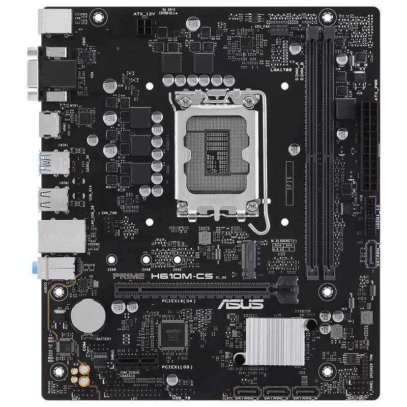 Placa Mãe ASUS Prime H610M-CS Socket LGA 1700 DDR5 Intel H610 Micro ATX - Imagem 2