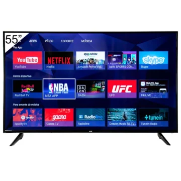 TV Smart HYE HYE55ATUX 55 Wi-Fi ISDB-T Preto