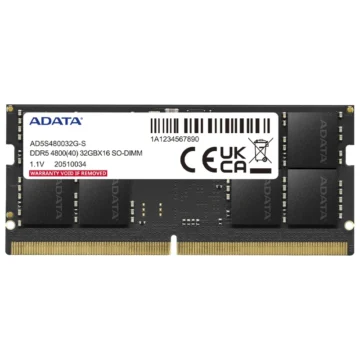 Memória RAM para Notebook ADATA DDR5 32GB 4800MHz - AD5S480032G-S SODIMM