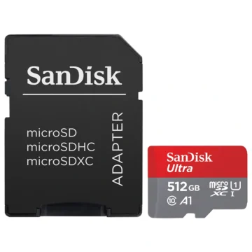 Cartão de Memória Micro SD Sandisk 512GB Ultra Class 10 A1 U1 FHD - SDSQUAC-512G-GN6MA