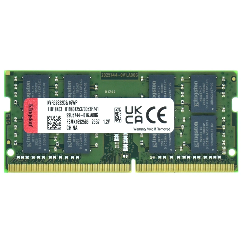 Memória RAM para Notebook Kingston DDR4 16GB 3200MHz - KVR32S22D816WP 32GB
