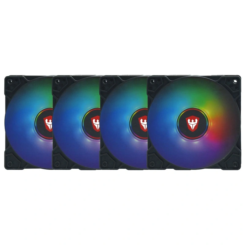 Cooler para Gabinete Satellite RGB-31K 12X12 - Kit com 4 Preto
