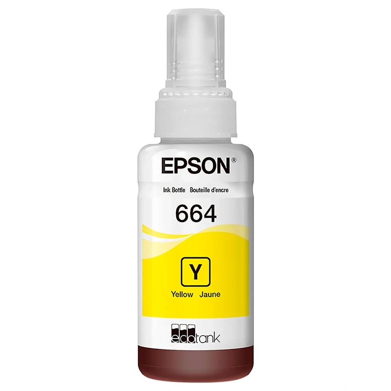 Cartucho de Tinta Epson T664420 - Amarelo Epson: L110 / L200 / L300 / L555 / L1300