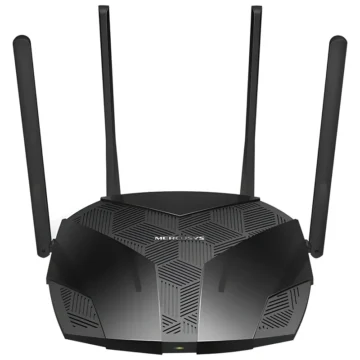 Roteador Mercusys MR70X AX1800 Dual Band 2.4GHz 5GHz Wi-Fi 6 4 Antenas - Preto