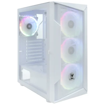 Gabinete Gamer Satellite K8872 ATX 4 Cooler ARGB - Branco
