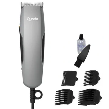 Maquina de Cortar Cabelo Quanta QTCE50 Bivolt - Cinza Preto
