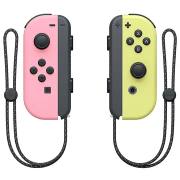 Controle Nintendo Switch Joy-Con Wireless - Rosa Amarelo (HAC-A-JAVAF)