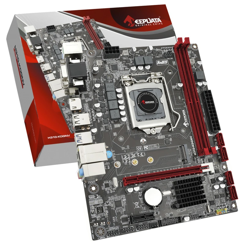 Placa Mãe Keepdata H310-KDGNV Socket LGA 1151 VGA DDR4 Intel H310 Micro ATX