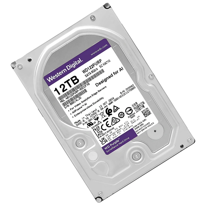 HD Western Digital 12TB WD Purple Pro 3.5 SATA WD122PURP - Imagem 2