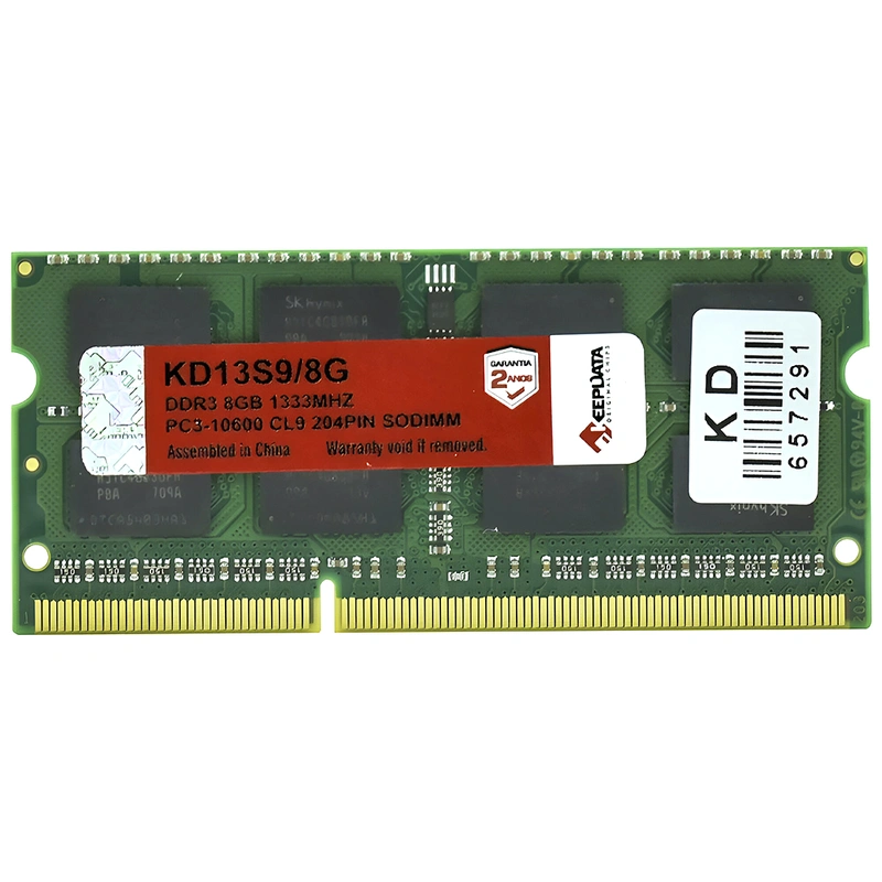 Memória RAM para Notebook Keepdata DDR3 8GB 1333MHz - KD13S98G SODIMM CL9