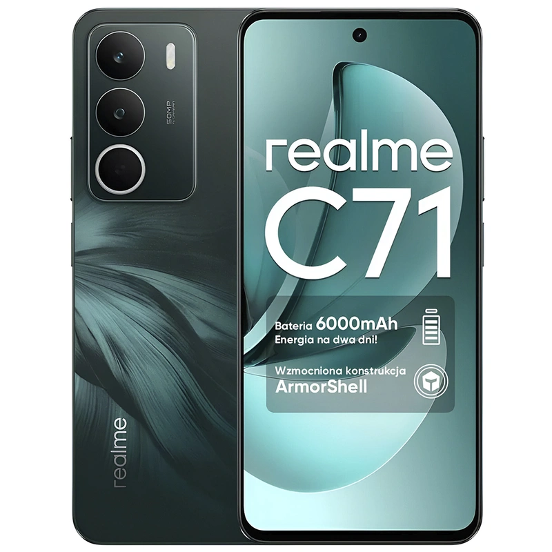 Celular Realme C71 RMX5303 8GB de RAM 256GB Tela 6.67 UNISOC T7250 Wi-Fi