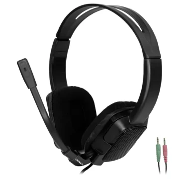 Fone de Ouvido Satellite AE-337 Com Fio - Preto Analógico de 3.5 mm