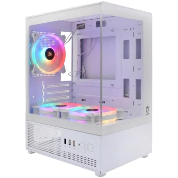 Gabinete Gamer Satellite K8502 Micro ATX 3 Cooler - Branco RGB