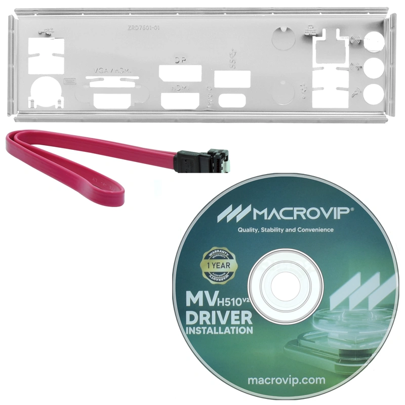 Placa Mãe Macrovip MV-H510V2 Socket LGA 1200 VGA DDR4 Intel B360 Micro ATX - Imagem 3