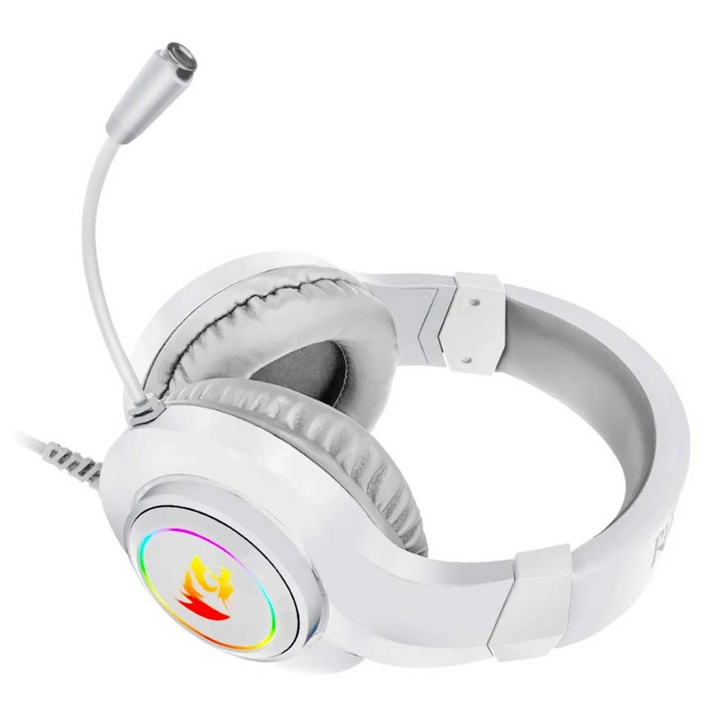 Fone Gamer Redragon H260W-RGB Hylas RGB Com Fio - Branco USB / 3.5MM - Imagem 3