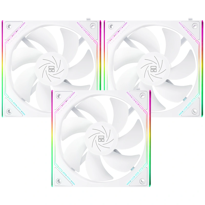 Cooler para Gabinete Thermalright TL-M12QW X3 Infinity Mirror 12X12 ARGB Branco (Kit 3)