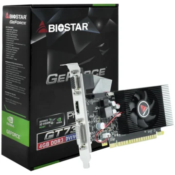 Placa de Vídeo Biostar 4GB GeForce GT730 GDDR3 - VN7313TH41-TBAR2-BS2 128 bits