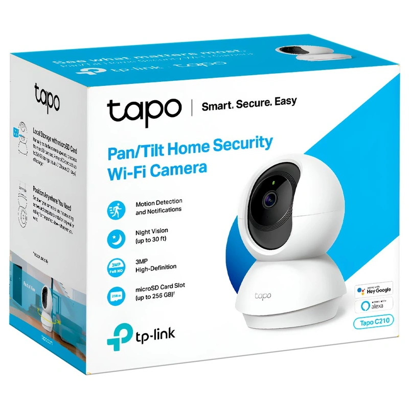 Câmera de Segurança Tp-link Tapo C210 Wifi 360° 3MP - Branco - Imagem 3