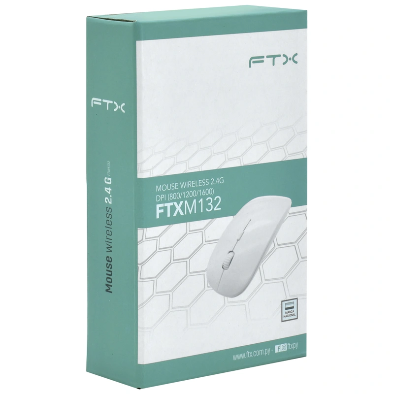 Mouse FTX FTXM132 Wireless - Branco USB Receiver - Imagem 4