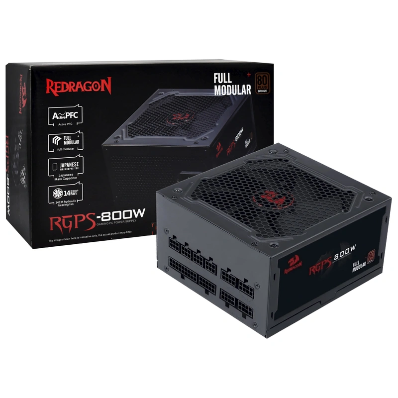 Fonte de Alimentação Redragon GC-PS011 800W ATX Modular 80 Plus Bronze