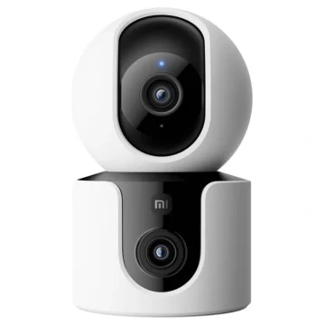 Câmera de Segurança Xiaomi Smart C300 Dual Indoor Wi-Fi 360º 2K Alexa Ok Google - Branco