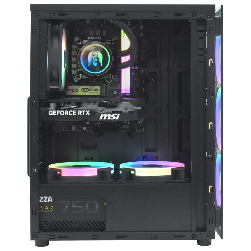 PC Montado Gamer Intel Core i5 12400F 2.5GHz 32GB RAM 512GB SSD GeForce RTX5060 8GB Preto - Imagem 2