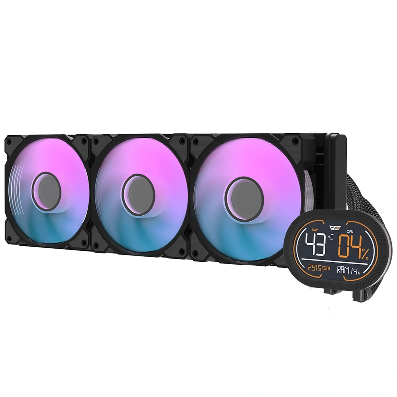 Water Cooler Para Processador darkFlash DH360D Ver1.2 Wave Series 360MM ARGB - Preto - Imagem 3