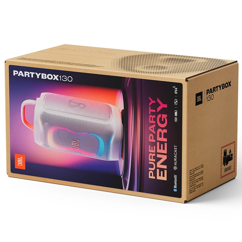 Caixa de Som JBL Partybox 130 Bivolt - Branco (JBLPB130WHTAM) 200W IPX4 - Imagem 5