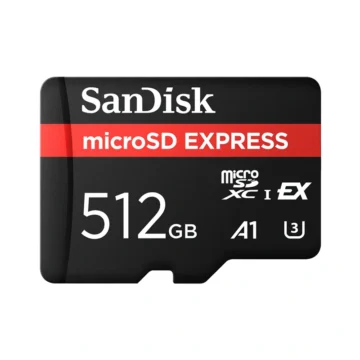 Cartão de Memória Micro SD SanDisk Express 512GB A1 U3 5.3K UHD - SDSQXFN-512G-GN4NN
