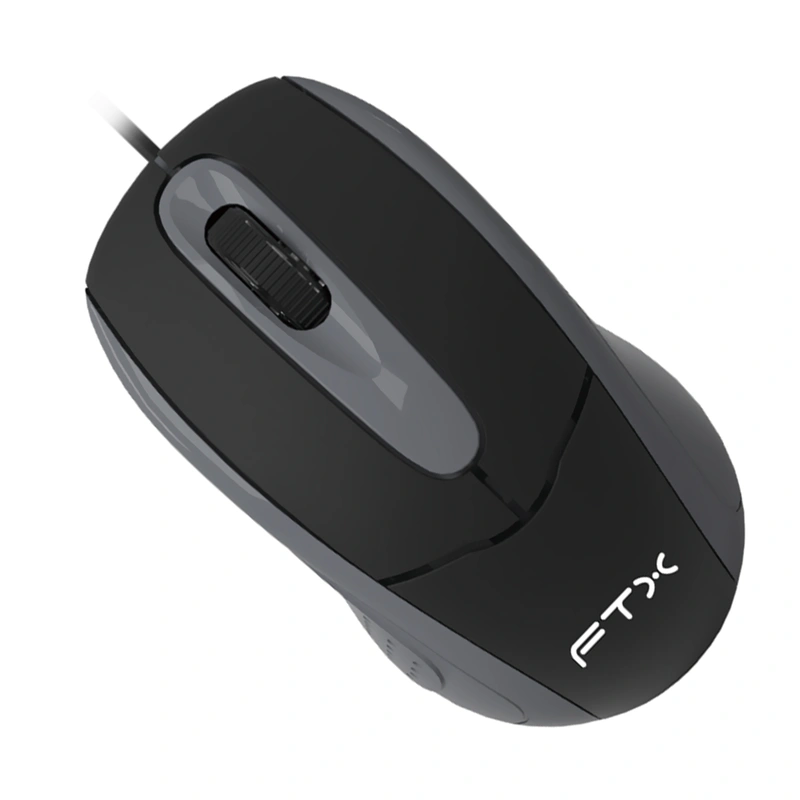 Mouse FTX M56 USB - Preto Cinza Com Fio - Imagem 2