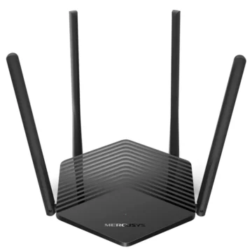 Roteador Mercusys MR60X AX1500 Dual Band 2.4GHz 5GHz Wi-Fi 6 4 Antenas - Preto