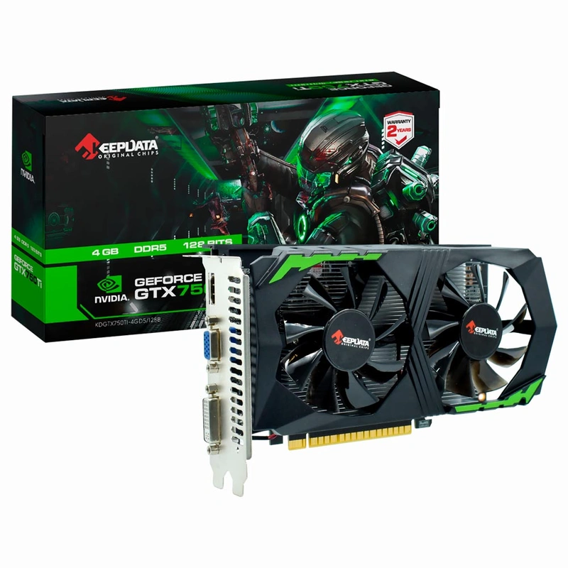 Placa de Vídeo Keepdata 4GB GeForce GTX750TI GDDR5 - KDGTX750TI-4GD5128B