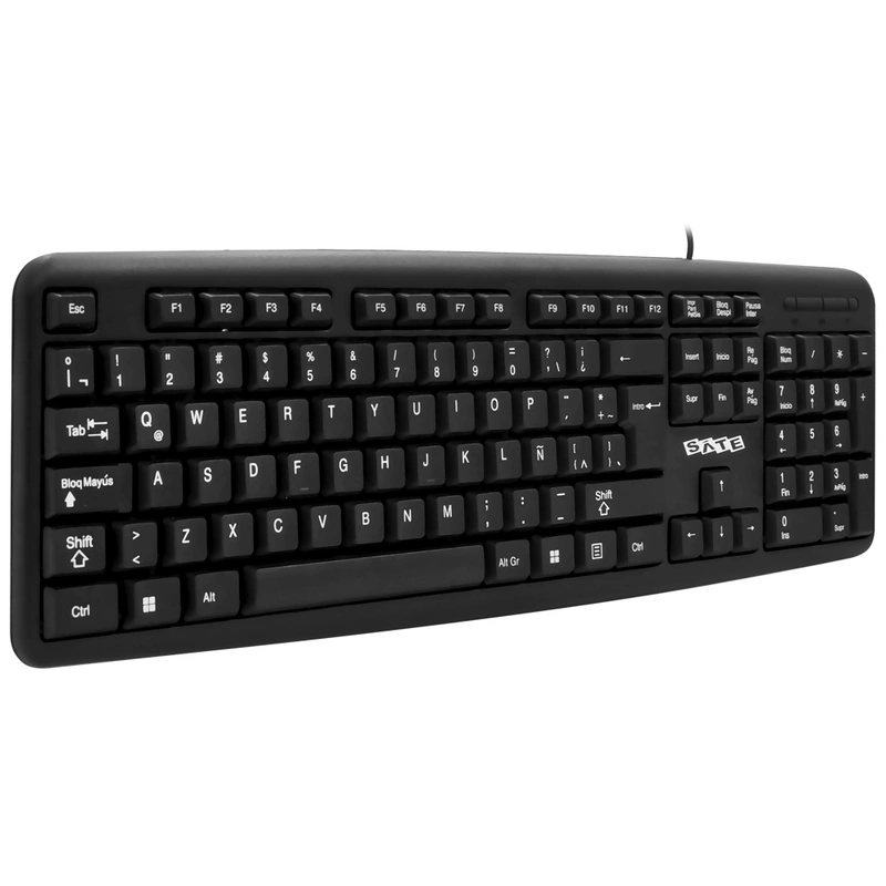 Teclado Satellite AK-952 USB Espanhol - Preto Com fio - Imagem 2